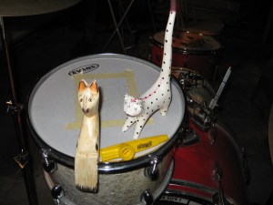 “We’re supposed to bring noise makers. I got this kazoo out for you.”“What are you bringing?”