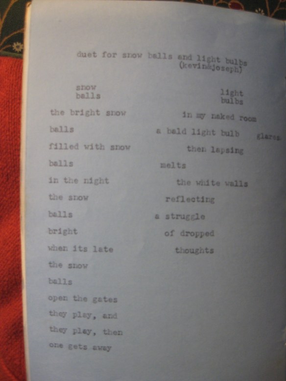 "duet for snow balls and light bulbs"