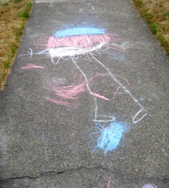 Sidewalk Chalk Drawing