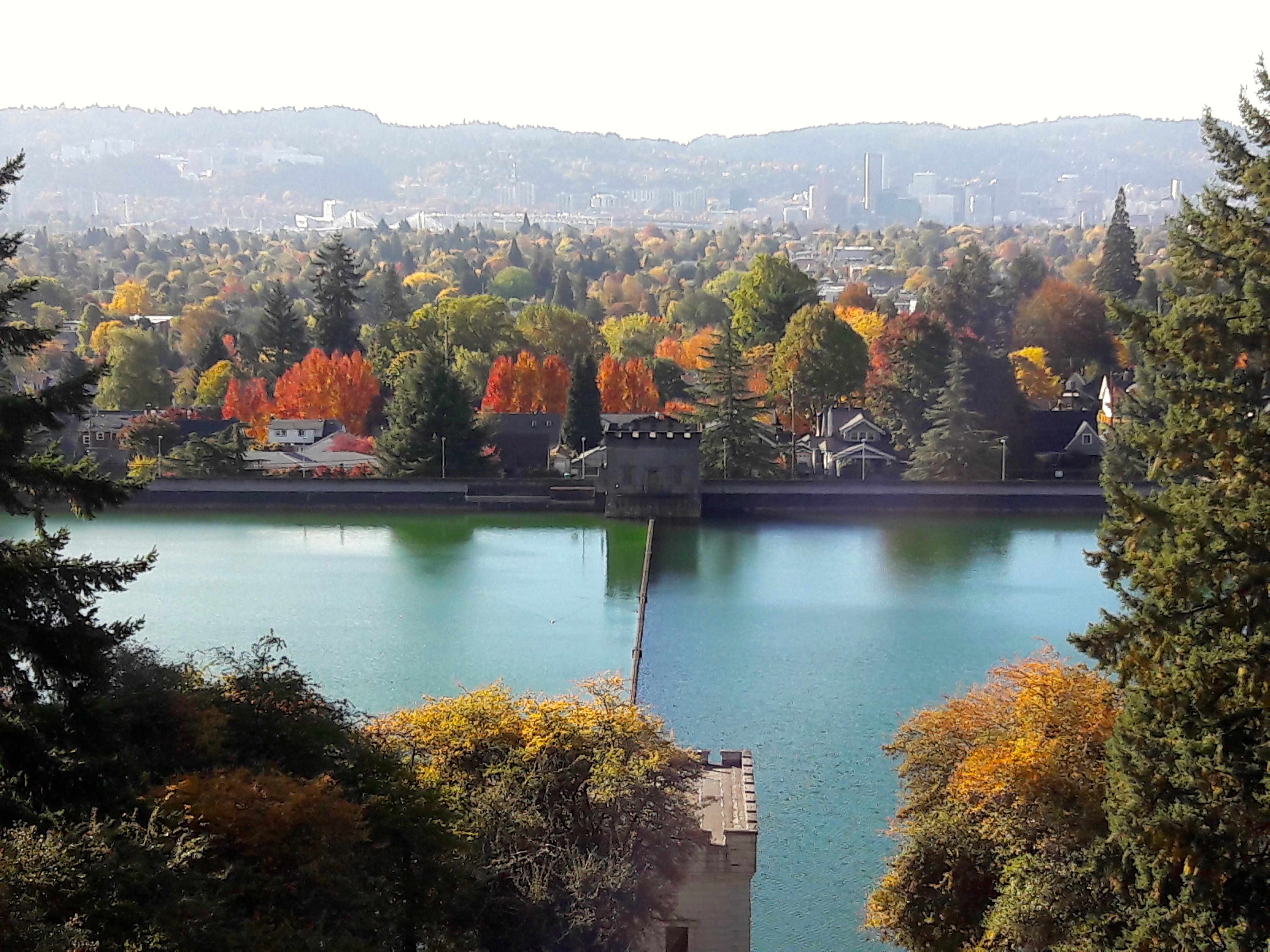 looking west over Res 6 and SE Portland 24 Oct 2017